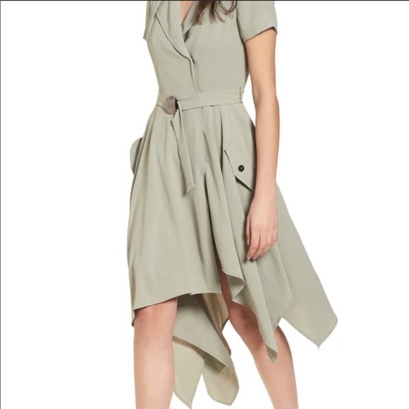 Chriselle x J.O.A. Asymmetrical Trench Dress - Picture 2 of 3